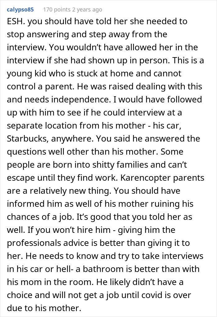 Controlling Mom Loses It When Her Adult Son Doesn&rsquo;t Get The Job After She Crashed The Interview