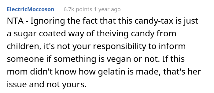 'Super Vegan' Woman Charges Neighbor's Kids 5 Bags Of Halloween Candy Each As 'Tax', Their Mom Gets Revenge