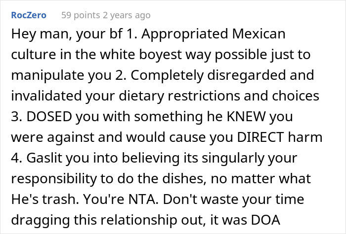 Boyfriend Gets Called 'Raging Douchecanoe' After Secretly Putting Cheese Into His Lactose Intolerant Girlfriend's Tacos