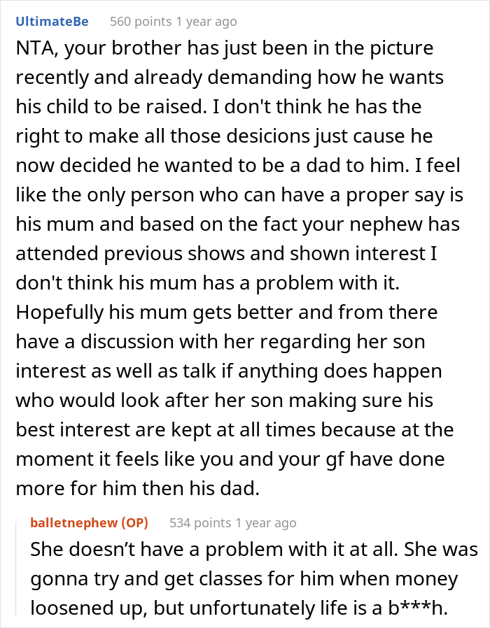 Dad Who&rsquo;s Never Around Throws A Fit After Seeing His Son Trying Out Ballet, Brother Tells Him To Get Lost And Forbids Him From Ever Seeing His Son