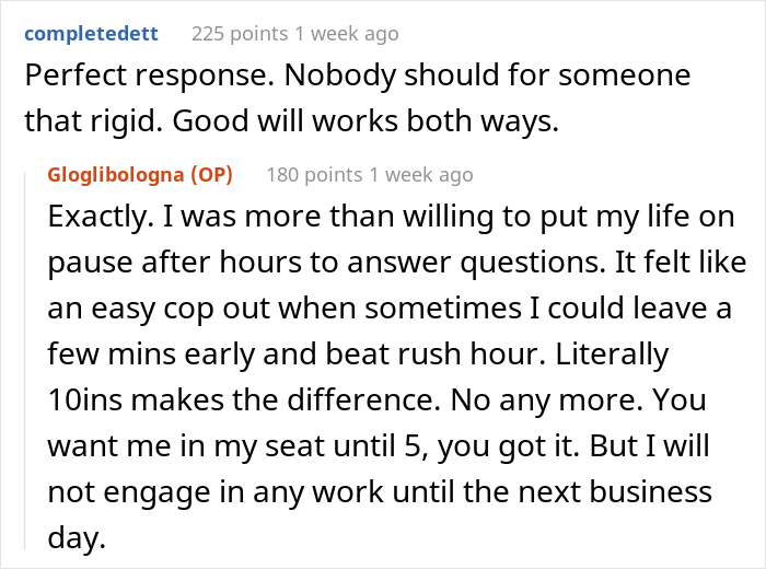 Boss Insists Employees Work Until The Last Minute, Gets Exactly That As They Stop Responding After Hours And On The Weekends