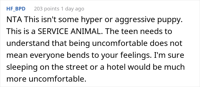 Niece Complains That Service Dog Is Making Her Uncomfortable, Her Aunt Refuses To Get Rid Of It, Starts Family Drama Niece Complains That Service Dog Is Making Her Uncomfortable, Her Aunt Refuses To Get Rid Of It, Starts Family Drama