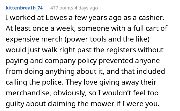 Guy Gives In And Takes A "Free" Lawn Mower From A Hardware Store After They Keep Calling Him For Weeks Guy Gives In And Takes A "Free" Lawn Mower From A Hardware Store After They Keep Calling Him For Weeks