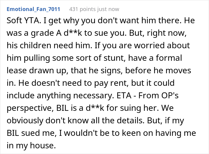 “AITA For Only Taking My Nieces In And Not Their Dad After My Sister Passed Away?” “AITA For Only Taking My Nieces In And Not Their Dad After My Sister Passed Away?”