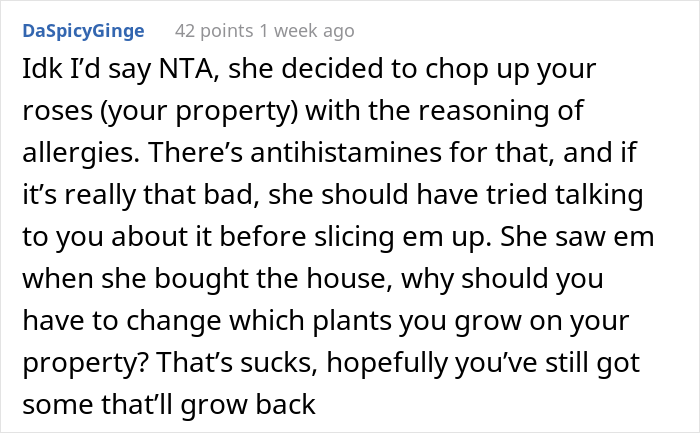 Woman Refuses To Remove Her Rose Garden, So Allergic Neighbor Takes Care Of It Herself And Gets The Cops Called On Her Woman Refuses To Remove Her Rose Garden, So Allergic Neighbor Takes Care Of It Herself And Gets The Cops Called On Her