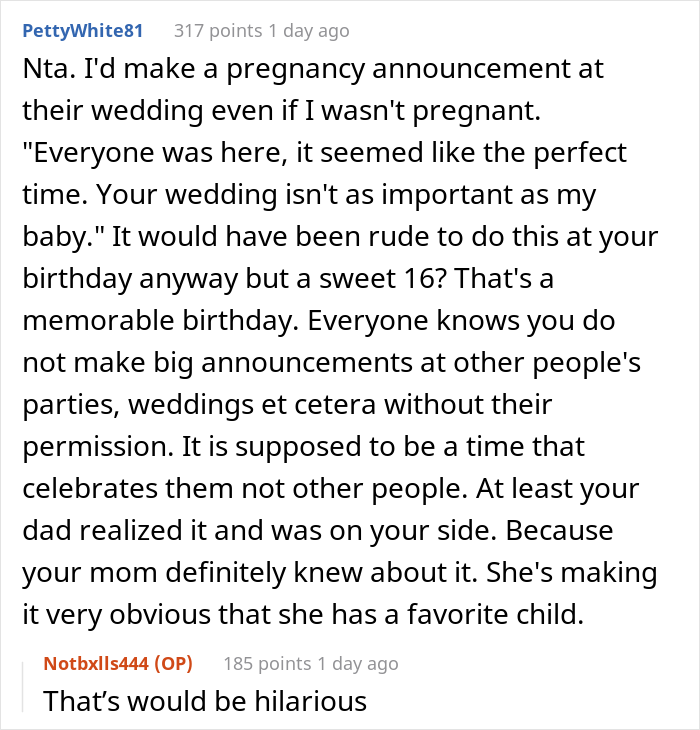 People Support This 16 Y.O. Who Left Her Own Birthday Party After Sister Stole The Spotlight By Announcing Her Engagement