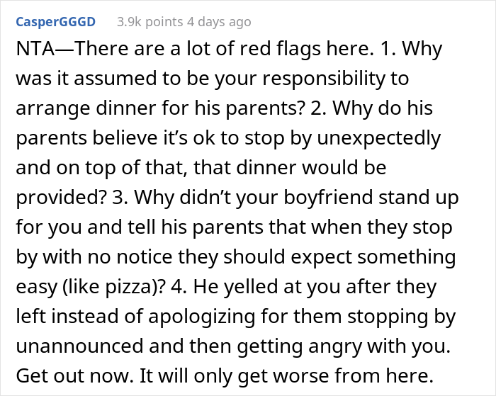"Am I The Jerk For Serving My Boyfriend's Parents Pizza For Dinner?" "Am I The Jerk For Serving My Boyfriend's Parents Pizza For Dinner?"