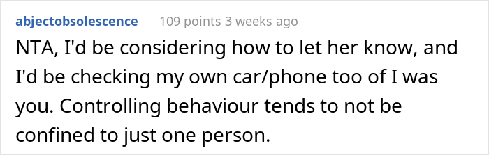 Stepmom Asks If She Should Tell Stepdaughter That Her Dad Installed A Tracking Device In A Car He Gifted Her