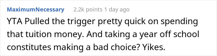 20 Y.O. Decided To Go Back To College, Found Out That Her Parents Spent All 30K They Saved Up For Her Education To Remodel Their Kitchen
