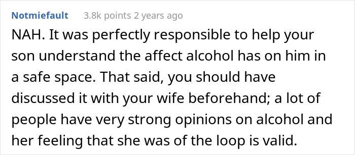 Dad Lets His Underage Son Get Drunk As A 'Test Run', Asks If It Was A Bad Idea After Wife Loses It Dad Lets His Underage Son Get Drunk As A 'Test Run', Asks If It Was A Bad Idea After Wife Loses It