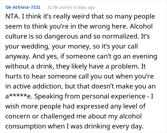 “He Flipped Out On Me And I Took His Invitation Back”: Bride-To-Be Organizes A ‘Dry’ Wedding, Outrages One Of Her Guests “He Flipped Out On Me And I Took His Invitation Back”: Bride-To-Be Organizes A ‘Dry’ Wedding, Outrages One Of Her Guests