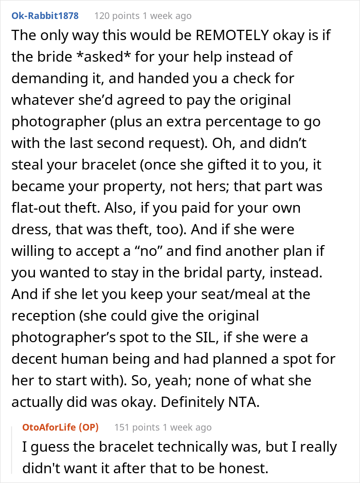 This Woman Is Told She's No Longer A Bridesmaid And Has To Take Pictures Instead, So She Just Leaves The Wedding This Woman Is Told She's No Longer A Bridesmaid And Has To Take Pictures Instead, So She Just Leaves The Wedding