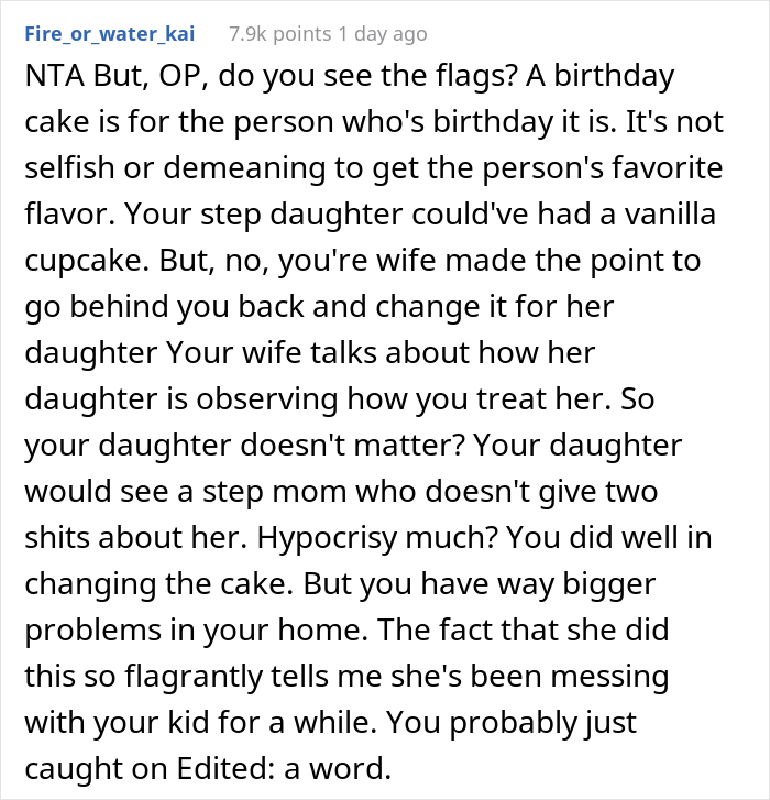 Stepmom Refuses To Attend Stepdaughter's Birthday After Getting Caught Trying To Sabotage The Cake