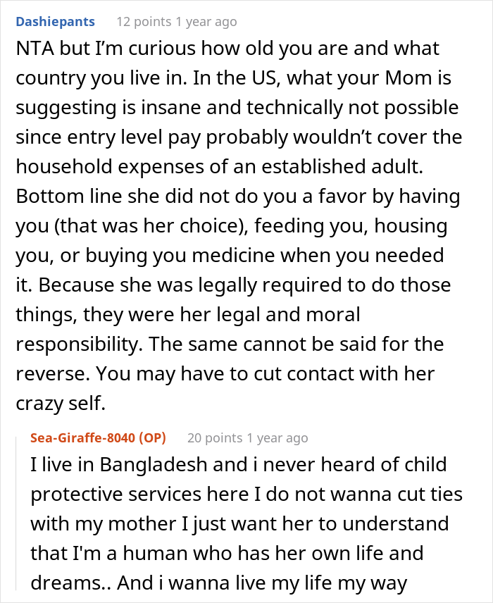Mom Thinks Her Daughter Should Support Her Financially As She Did For Her As A Child, The Internet Disagrees