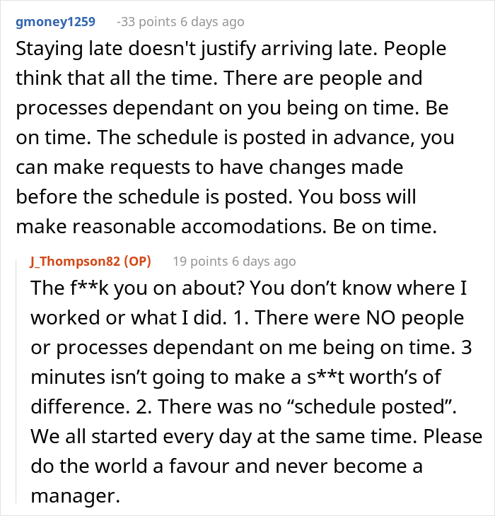 Employee Decides To Stop Working Overtime After Getting In Trouble For Being 3 Minutes Late