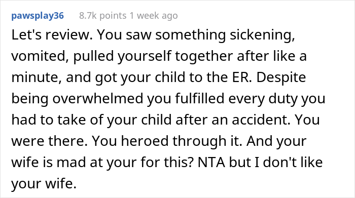 Husband Gets Schooled By Wife After He Has A Physical Nauseating Reaction To His Daughter Breaking Her Arm In Half, Wonders If He Deserved It