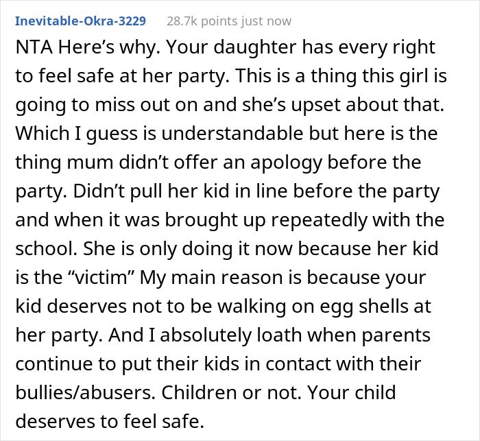 Mom Livid Her Daughter Was The Only One In Her Class Not Invited To A 7-Year-Old&rsquo;s Birthday Because She Bullied The Birthday Girl