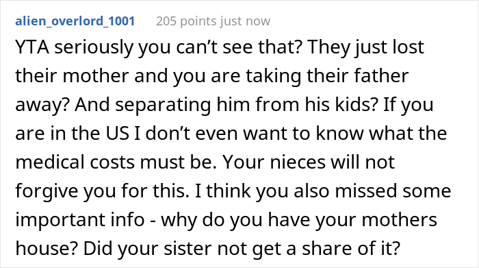 “AITA For Only Taking My Nieces In And Not Their Dad After My Sister Passed Away?” “AITA For Only Taking My Nieces In And Not Their Dad After My Sister Passed Away?”