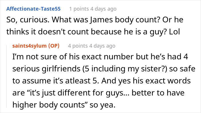 &ldquo;AITA For &lsquo;Exposing&rsquo; My Sister By Revealing Her &lsquo;Body Count&rsquo; To Her Misogynistic Boyfriend?&rdquo;