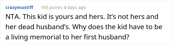 &ldquo;[Am I A Jerk] For Telling My Wife I Don&rsquo;t Want To Name Our Child After Her Late Husband?&rdquo;