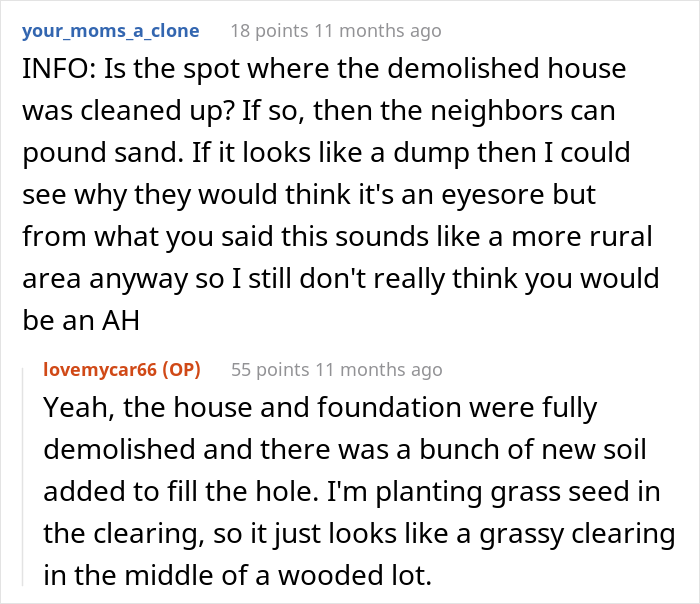 &ldquo;Karen&rdquo; Neighbors Are Mad At This Person For Buying Land Next To Them And Not Planning To Build A House Like Everyone Else