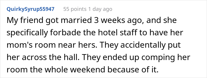 Mother Decides To Book A Room Right Next To Her Daughter&rsquo;s Honeymoon Suite, Drama Ensues