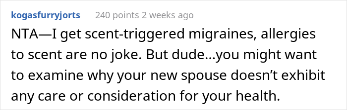 "Am I The Jerk For Asking My MIL To Leave Our Wedding Because Her Perfume Was Bothering Me?"