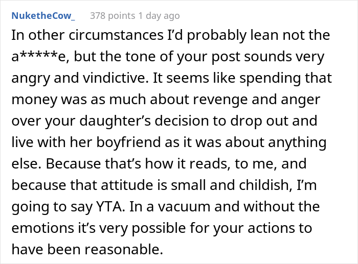 20 Y.O. Decided To Go Back To College, Found Out That Her Parents Spent All 30K They Saved Up For Her Education To Remodel Their Kitchen
