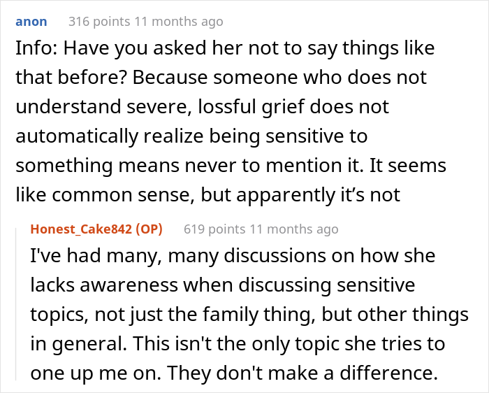 Woman Doesn't Stop Annoying Reminders About Her Own Huge Family To A Friend Whose Many Relatives Passed Away, Gets A Morbid Joke In Return