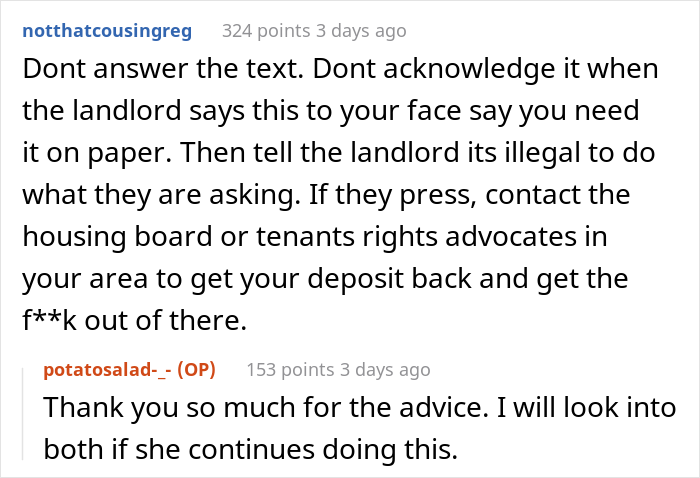 Landlord Keeps Annoying This Tenant After They Refused To Pay $30 Extra A Month For Staying At Home On Weekends