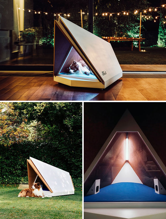 Noise-Cancelling Dog House That Can Keep Your Pup Calm During Fireworks And Thunderstorms (A Prototype By Ford, Using Technology Created For High-End Vehicles)