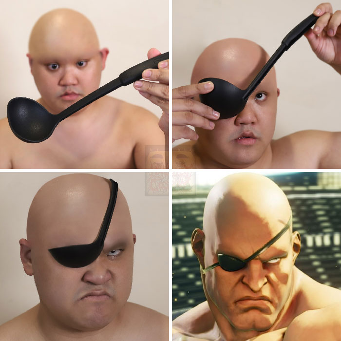 Man cosplay cartoon villain