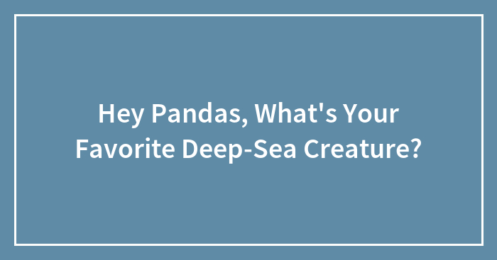 Hey Pandas, What’s Your Favorite Deep-Sea Creature? (Closed)