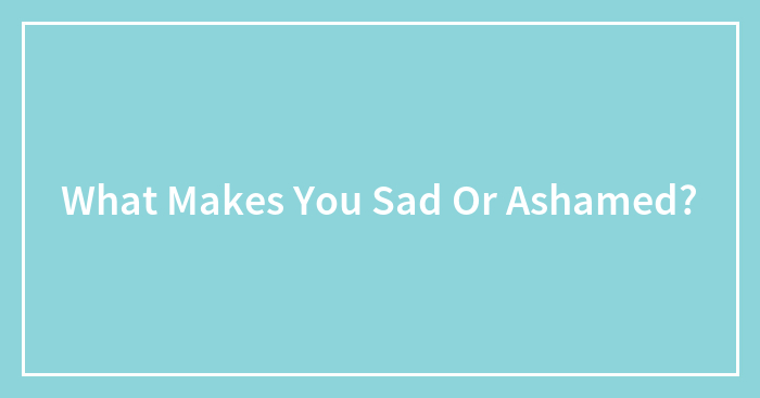 What Makes You Sad Or Ashamed?