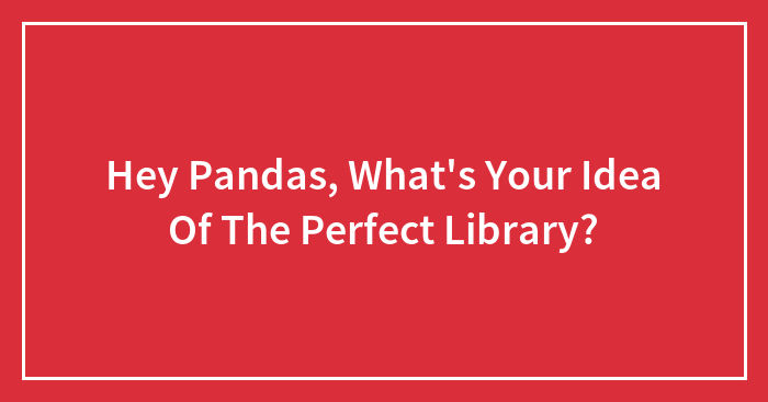 Hey Pandas, What’s Your Idea Of The Perfect Library? (Closed)