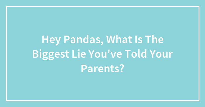 Hey Pandas, What Is The Biggest Lie You’ve Told Your Parents?