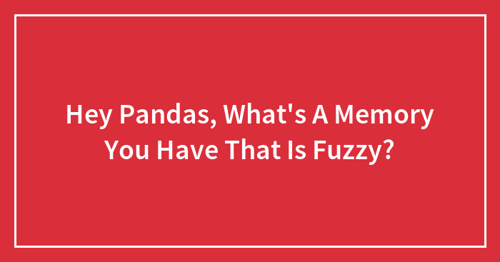 Hey Pandas, What’s A Memory You Have That Is Fuzzy?