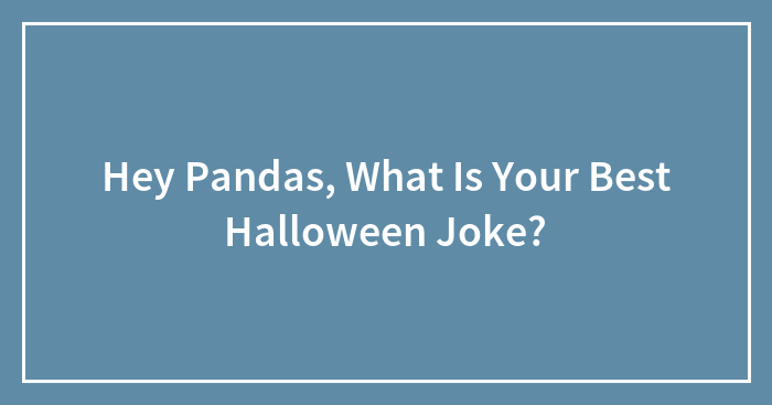 Hey Pandas, What Is Your Best Halloween Joke? (Closed)