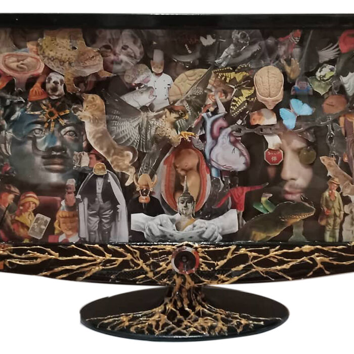 I’ve Upcycled Some Old LED TV And PC Monitors And Turned Them Into Surrealistic Paper Collages (5 Pics)