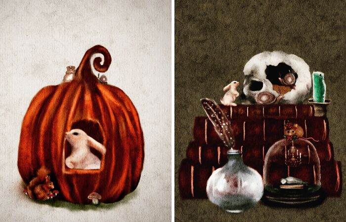 Halloween Watercolors Made On iPad (9 Pics)