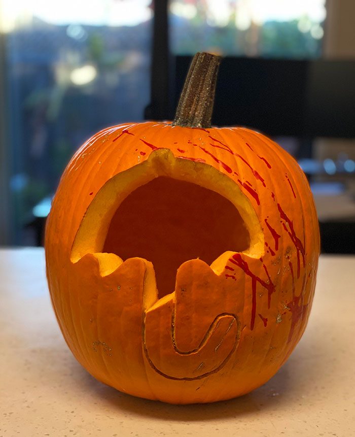 Made A Honeycomb Umbrella Pumpkin