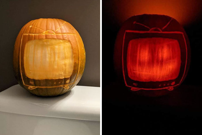 I Carved A Pumpkin Inside Out Today