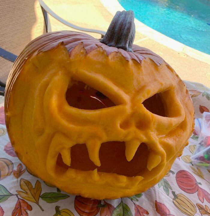 Carving My Dad Did For Halloween