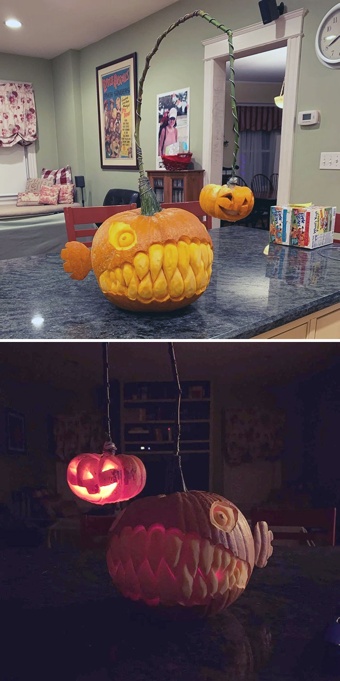 Olvidé publicar una foto de la calabaza que tallé. Espero que todos hayan tenido un feliz Halloween