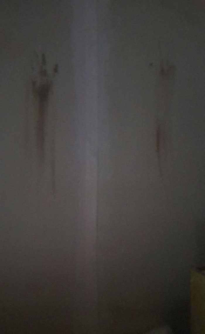 Moved Into A New House And Found This At The End Of The Attic Wall