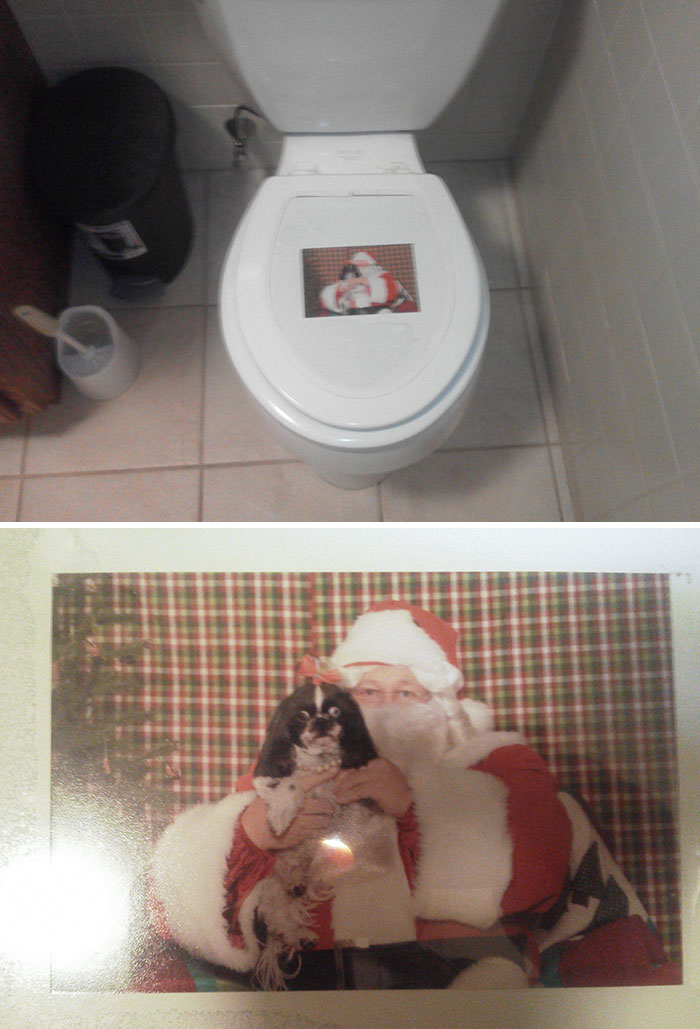 My Parents Moved Into A New House, This Was Left On The Lid Of This Toilet By The Previous Owners