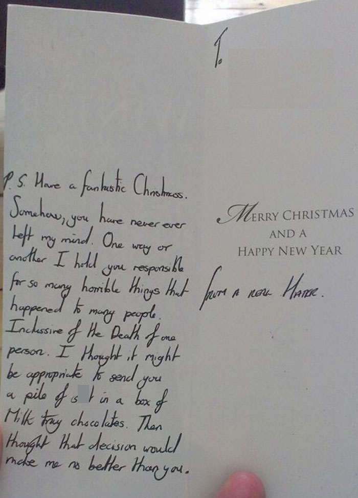 Moved Into Our New House A Few Months Back, A Mysterious Card Appears, I Will Not Be Opening Any Mail Named For This Person Ever Again