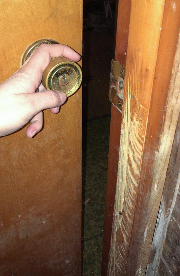 Recently Bought A House. This Is The Door Leading Up The Stairs From The Basement