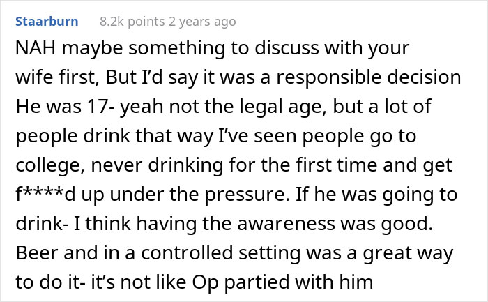 Dad Lets His Underage Son Get Drunk As A 'Test Run', Asks If It Was A Bad Idea After Wife Loses It Dad Lets His Underage Son Get Drunk As A 'Test Run', Asks If It Was A Bad Idea After Wife Loses It