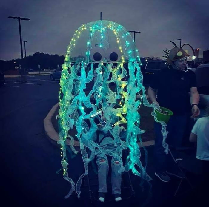 Jax The Jellyfish! They Crafted This Masterpiece Themselves. I'm Really Starting To Believe The Creativity Of Special Needs Families Cannot Be Matched